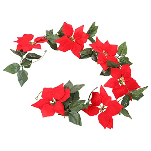 Alipis Weihnachtsgirlande Rattan mit Roten Blüten und Grünen Blättern Biegsame DIY Christbaumschmuck Girlande für Fenster Treppenhaus und Festtagsdeko Zuhause Alipis Weihnachtsgirlande Rattan mit Roten Blüten und Grünen Blättern Biegsame DIY Christbaumschmuck Girlande für Fenster Treppenhaus und Festtagsdeko Zuhause von Alipis