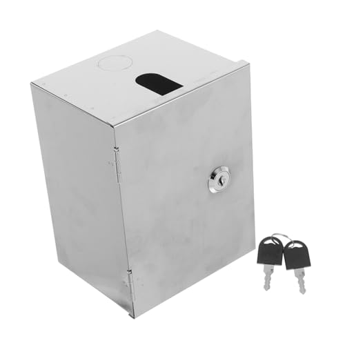 Alipis Wetterfeste Edelstahl Steckdosenbox mit Schloss Wasserdichte Outdoor Steckdosengehäuse Korrosionsbeständig Diebstahlsicher Einfache Montage Schutz für Außenbereiche Wie Park und von Alipis