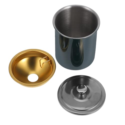 Alipis Winddichter Aschenbecher aus Edelstahl mit Deckel Tragbarer Rauchfreier Aschenbecher für Innen und Außen Vielseitig für Zuhause Wohnzimmer Hotel Leicht zu Reinigen und von Alipis
