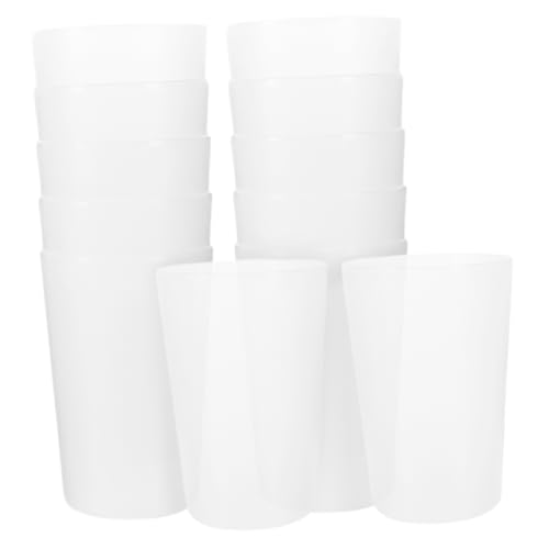 Alipis Zahnbürstenbecher 12 Stück Wiederverwendbare Badezimmerbecher aus Robustem Kunststoff Mundspülbecher für Zähneputzen und Trinken Transparentes Design für Zuhause und Reisen von Alipis