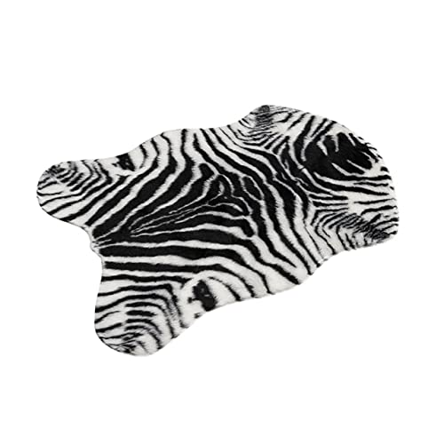 Alipis Zebra Teppich Fußmatten Outdoor Boden Dekor Zebra Dekor Wohnzimmer Bodenpolster Tür Teppich Dekorativer Überwurf Teppich Multifunktions-Bodenmatte Anti-Fußmatte Anti-Fußmatte Bodenmatte von Alipis