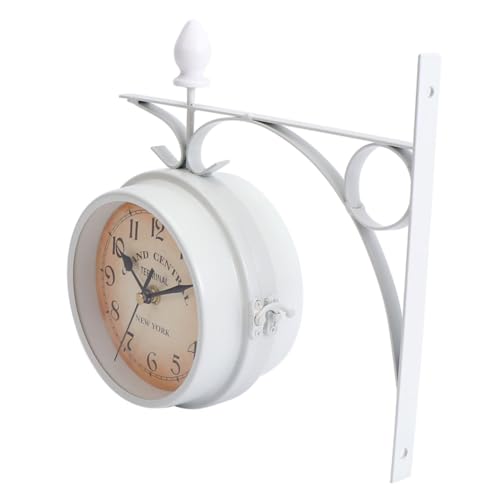 Alipis Vintage Doppelseitige Wanduhr Für Dekoration Praktische Retro Uhr Für Flur Klaren Ziffern Und Leiser Weiß Alipis Vintage Doppelseitige Wanduhr Für Dekoration Praktische Retro Uhr Für Flur Klaren Ziffern Und Leiser Weiß von Alipis