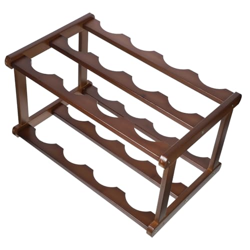 Alipis kleines Weinregal hausbar Barren für zuhause Wine Bottle Holder Bottle Rack flaschenhalterung Pub Weinhalter- Weinregale Gestell Wine Rack Weinhalter in stabilem Design Bambus von Alipis
