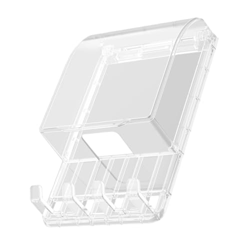 Alipis wasserdichte Steckdosenabdeckung mit Haken Spritzwassergeschützte Schutzbox für Badezimmersteckdosen Selbstklebend Transparente Steckdosenbox Einfacher Schutz für Elektrische von Alipis
