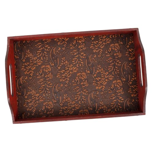 Holz Serviertablett Quadratisches Teetablett für Früchte Snacks Vielseitiges Dekorations Tablett für Esstisch Elegantes Design Retro Modern Kombiniert Holz Serviertablett Quadratisches Teetablett für Früchte Snacks Vielseitiges Dekorations Tablett für Esstisch Elegantes Design Retro Modern Kombiniert von Alipis