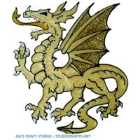 Griffin Drache Handbemalte Fensterklammer - Get The Look Of Stained Glass | Ref 818 Handarbeit Von Ali Es Craft Studio von AlisCraftStudio