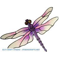 Große Libelle Handbemalte Fensterklammer - Get The Look Of Stained Glass | Ref 462 Handarbeit Von Ali Es Craft Studio von AlisCraftStudio