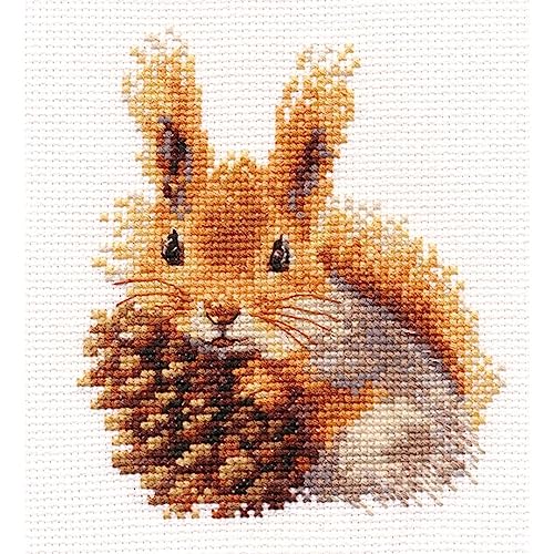Alisa Stickbild-Set Kreuzstich-Eichhörnchen für Anfänger/Kinder 11xa0x 12xa0cm Alisa Stickbild-Set Kreuzstich-Eichhörnchen für Anfänger/Kinder 11xa0x 12xa0cm von Alisa