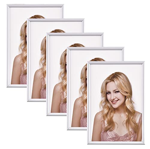 Alishomtll Bilderrahmen 5er Set, 13x18cm, Fotorahmen mit HD-Acrylglas Bilderrahmen zum Aufhängen/Aufstellen Fotogalerie Display Kunststoffrahmen Set für Mehrere Bilder Fotos, Weiß Alishomtll Bilderrahmen 5er Set, 13x18cm, Fotorahmen mit HD-Acrylglas Bilderrahmen zum Aufhängen/Aufstellen Fotogalerie Display Kunststoffrahmen Set für Mehrere Bilder Fotos, Weiß von Alishomtll