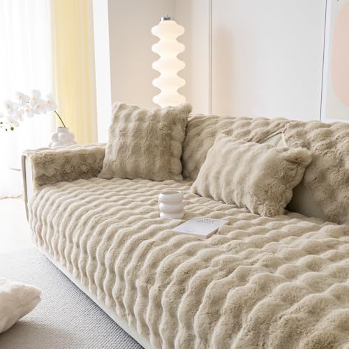 Alishomtll Plüsch Sofabezug Ecksofa 1/2/3/4 Sitzer, Universelle rutschfeste Sofa Überzug, L Form Couch Überzug Sofaschoner, Waschbar Sofaüberwurfe Sofadecke für Wohnzimmer, Khaki 70x180cm Alishomtll Plüsch Sofabezug Ecksofa 1/2/3/4 Sitzer, Universelle rutschfeste Sofa Überzug, L Form Couch Überzug Sofaschoner, Waschbar Sofaüberwurfe Sofadecke für Wohnzimmer, Khaki 70x180cm von Alishomtll