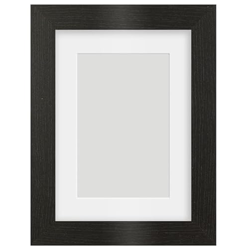 Alison Kingsgate Schwarzer A4-Bilderrahmen mit weißem Passepartout für A5-Bildgröße, für Zertifikate, Poster, Bilder, Wandmontage, Haken zum Aufhängen im Hoch- oder Querformat von Alison Kingsgate