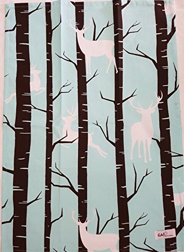 Alison Walton - Geschirrtuch - Winter Forest Deer - Hirsch im Winterwald - 50 x 70cm, 100% Baumwolle von Alison Walton