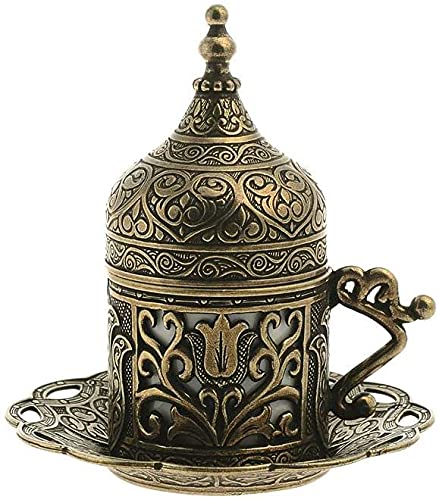 Alisveristime (1 x türkisch-griechisch-arabische Kaffee-Espressotassen-Untertasse (Lale) (Antikgrün) von Alisveristime