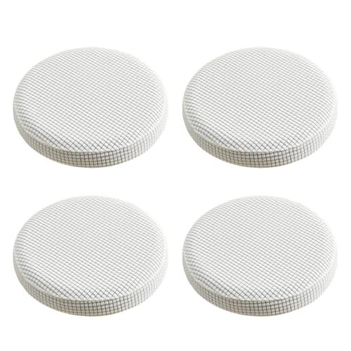 Aliuciku 4er-Pack Hockerbezüge, Dehnbare Runde Barhockerbezüge Waschbarer Hockerschutz für Bar Küche Restaurant(White) von Aliuciku