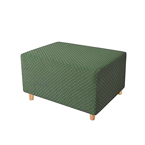 Aliuciku Elastische Ottomane Hocker Slipcover Jacquard Square Footstool Sofa Möbel Schutz Abdeckungen (Color : Green, Size : L(31-42in)) von Aliuciku