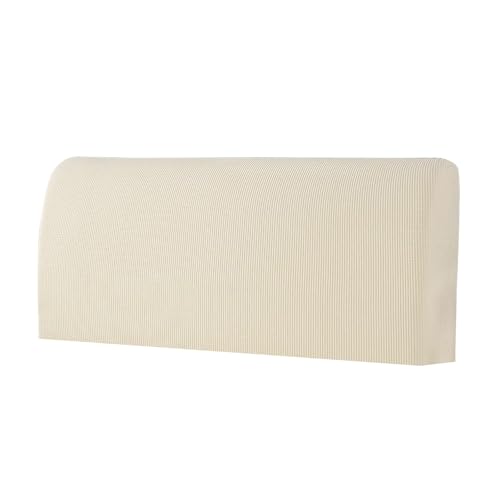 Aliuciku Kopfteilbezug, Elastischer Vollbezug-Kopfteilschutz Waschbar für die Schlafzimmerdekoration(Beige,120cm) von Aliuciku