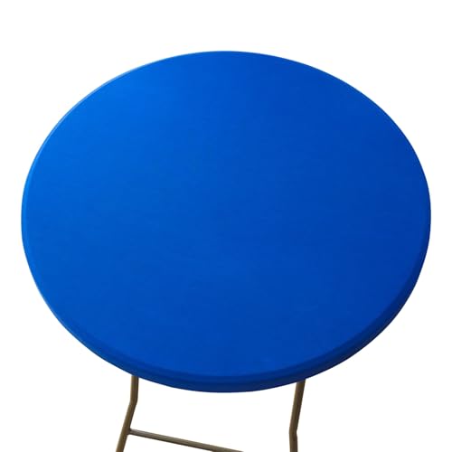 Aliuciku Runde Tischdecke, rutschfeste Stretch-Tischdecke Waschbar für Zuhause Restaurant Festival Party Garten(Blue,80cm) von Aliuciku