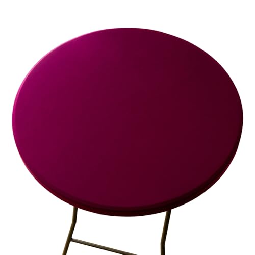Aliuciku Runde Tischdecke, rutschfeste Stretch-Tischdecke Waschbar für Zuhause Restaurant Festival Party Garten(DeepRed,70cm) von Aliuciku
