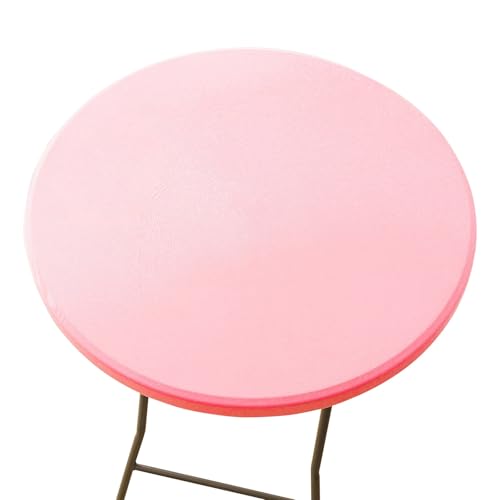 Aliuciku Runde Tischdecke, rutschfeste Stretch-Tischdecke Waschbar für Zuhause Restaurant Festival Party Garten(Pink,110cm) von Aliuciku