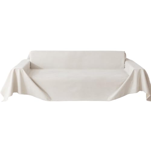 Aliuciku Sofabezug, 2 3 4 Sitzer Wasserdicht Chenille Sofa Schutz für Sofa Bett Dekoration(White,180x130cm) von Aliuciku