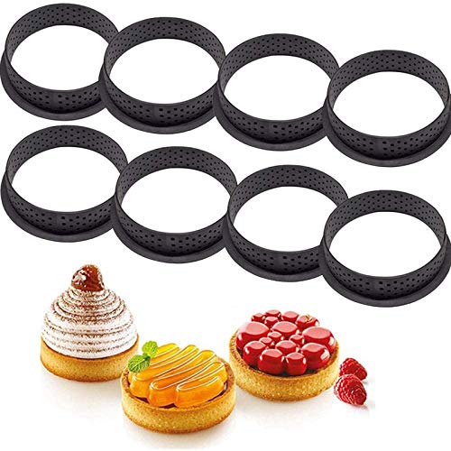 Alivier Hartplastik Backform Runde Form Mousse Kreis Ring Gebäck und Backenwerkzeuge für die Herstellung von Mousse Pie Quiche Kreisform von Alivier