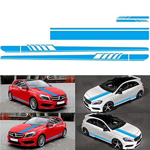 Alivier Universal Racing Stripes Vinyl Aufkleber Auto Hood Spiegel Body Racing Stripe Decal Sticker von Alivier