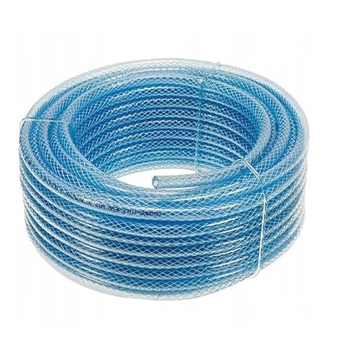 Kondensatschlauch Kondensatrohr Kondensatleitung Gewebeschlauch Verstärkter Viny Schlauch 30 Meter Kondensleitung Klima Heizung Sanitär (Transparent, 6 mm (1/4")) von Alixo