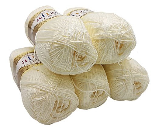 Alize 5 x 100 g Diva Batik Strickwolle, 500 Gramm merzerisierte Strickwolle, Acryl von Alize