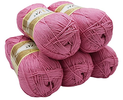 Alize 5 x 100 g Diva Batik Strickwolle, 500 Gramm merzerisierte Strickwolle, Acryl von Alize