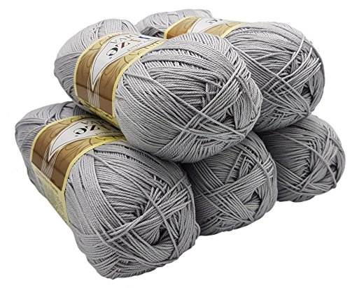 Alize 5 x 100g Diva Batik Wolle, 500 Gramm merzerisierte Strickwolle Acrylwolle von Alize