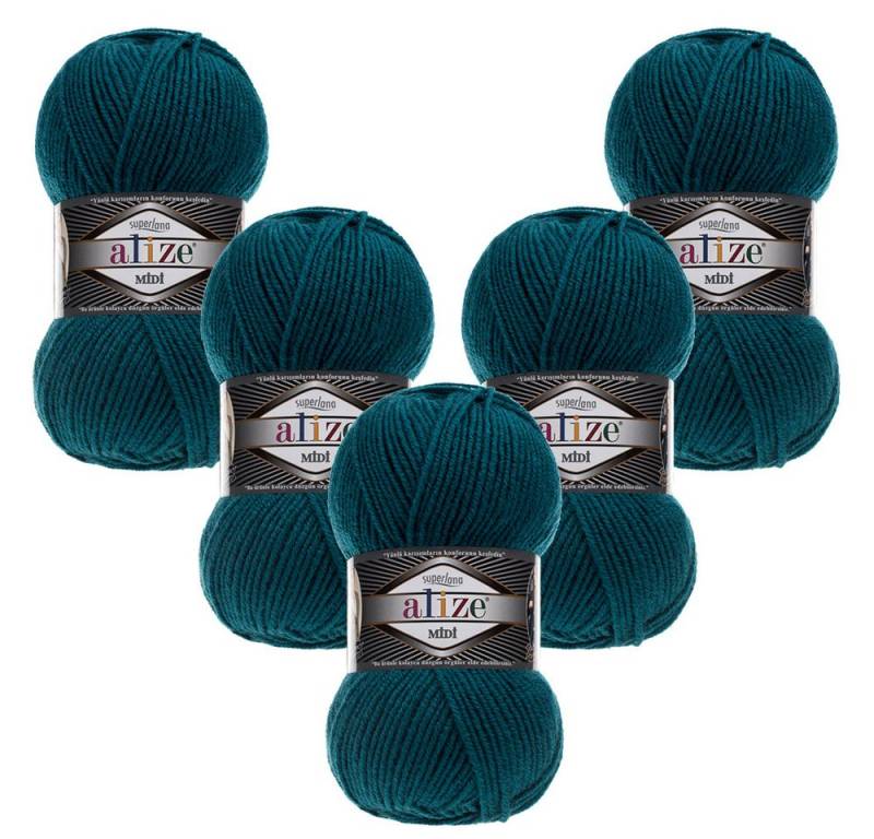 Alize 5 x ALIZE Superlana Midi 58 Navy Häkelwolle, 170 m, Yarn,Strickgarn,Handstrickgarn Alize 5 x ALIZE Superlana Midi 58 Navy Häkelwolle, 170 m, Yarn,Strickgarn,Handstrickgarn von Alize