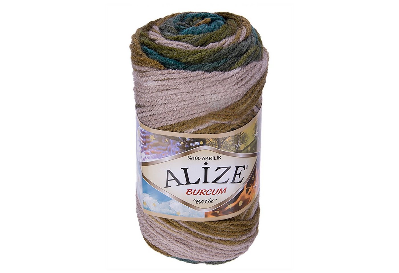 Alize 500g Strickgarn ALIZE BURCUM Batik Wolle Winter Handstrickgarn Effektgarn, 1050 m, 4684 von Alize