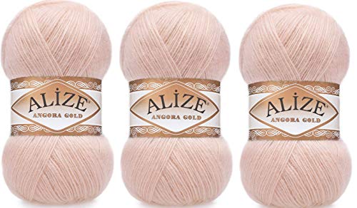 Alize Angora Goldgarn, 20 % Wolle, 80 % Acryl, 300 g Garn, Häkeln, Spitze, Handstricken, türkisches Garn 404 von Alize