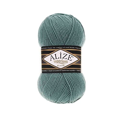 Alize SuperLana Classic 25% Wolle 75% Acryl je Knäuel 100g 280m 4 Knäuel - 164 Azurblau von Alize