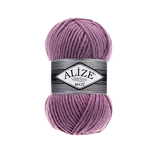 Alize SuperLana Maxi 25% Wolle 75% Acryl je Knäuel 100g 100m 4 Knäuel - 28 Rose von Alize