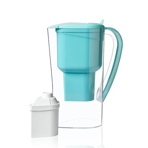 Wasserfilter kanne 1.4 L – Aktivkohlefilter aus Kokosnuss – BPA-frei – ohne Ionentauscher – Kalkfilter für Trinkwasser & Leitungswasser – pH 9 – Water Filter Jug - Filterkanne | ALKANATUR von Alkanatur