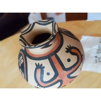 Vintage Gansu+ Handbemalte Keramik Vase von AlkaraDesigns