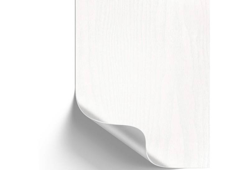 Alkor Möbelfolie 10€/qm selbstklebende Folie Holzoptik weiß Klebefolie Möbel Küche Deko, (15m-Rolle), Designfolie - Zuschneidbar & Rückstandslos entfernbar von Alkor