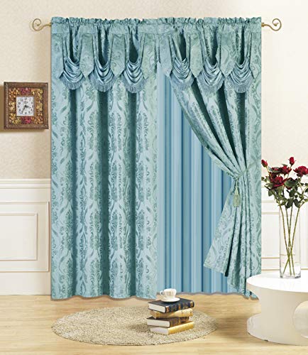 All American Collection Vorhang-Set mit Volant, transparent, mit 2 Raffhaltern, 4-teilig All American Collection Vorhang-Set mit Volant, transparent, mit 2 Raffhaltern, 4-teilig von All American Collection