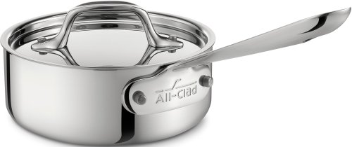 All-Clad 4201 Stainless Steel Stielkasserolle mit Deckel, Topf 0.9 L, 15.2 cm von All-Clad