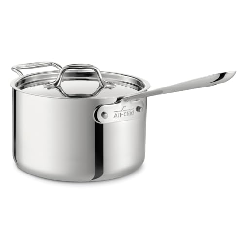 All-Clad D3 Edelstahl-Saucenpfanne, 4 Quart, Silber von All-Clad