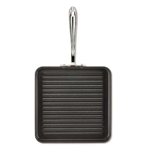 All-Clad HA1 harteloxierter Antihaftgrill 27,9 x 27,9 cm, ofenfest, 350 F Töpfe und Pfannen, Kochgeschirr, schwarz von All-Clad