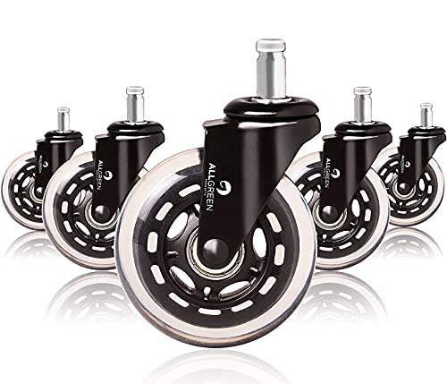 Rollerblade Bürostuhl Lenkrollen â€“ Set von 5 strapazierfähig, leicht Installation und Universal Fit (Apart IKEA) + Mobile Ständer und ebook-silky Glatte Rolling Stil Drehgelenk durch All von All-Green Products