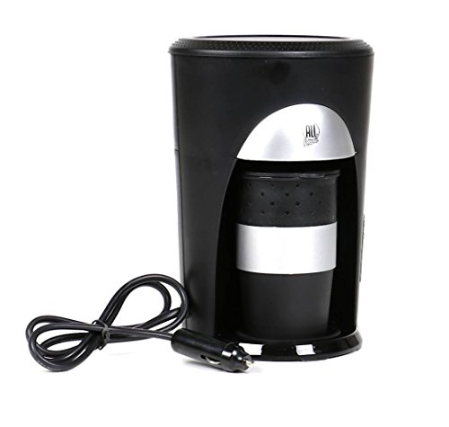 All Ride Kaffeepadmaschine für 1 Tasse, 24 Volt 300 Watt, Kaffeemaschine inkl. Kaffeebecher mit Deckel von All Ride