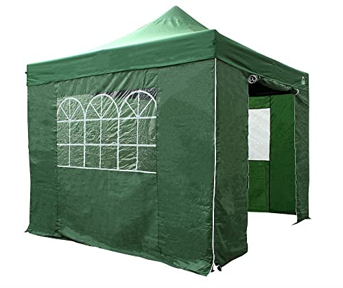 All Seasons Gazebos | 3x3m Pop Up Gazebo mit 4 Seitenwänden, Zubehörpaket & Rolltasche | Schwerlast, vollständig wasserdicht, hochwertige Materialien (Grün) von All Seasons Gazebos