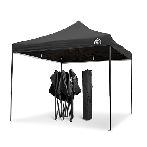 All Seasons Gazebos 3x3m vollständig wasserdichtes Faltpavillon - Schwarz von All Seasons Gazebos