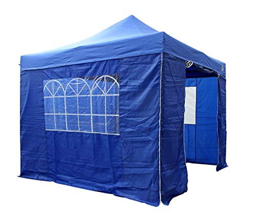 All Seasons Gazebos 3x3m vollständig wasserdichtes Faltpavillon mit 4 Seitenteilen - Königsblau von All Seasons Gazebos