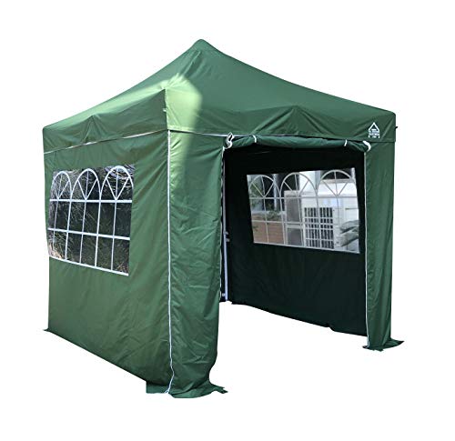 All Seasons Gazebos 2.5x2.5m vollständig wasserdichtes Faltpavillon mit 4 hochwertigen Seitenteilen - Grün von All Seasons Gazebos