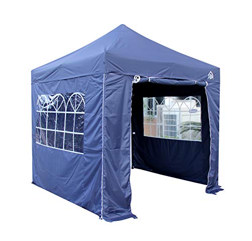 All Seasons Gazebos 2.5x2.5m vollständig wasserdichtes Faltpavillon mit 4 hochwertigen Seitenteilen - Marineblau von All Seasons Gazebos