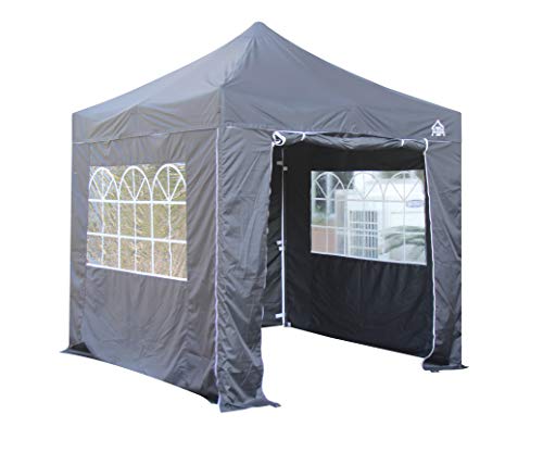 All Seasons Gazebos 2.5x2.5m vollständig wasserdichtes Faltpavillon mit 4 hochwertigen Seitenteilen - Schwarz von All Seasons Gazebos